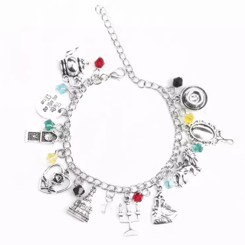 🕯 beauty and the beast handmade charm bracelet 🕯